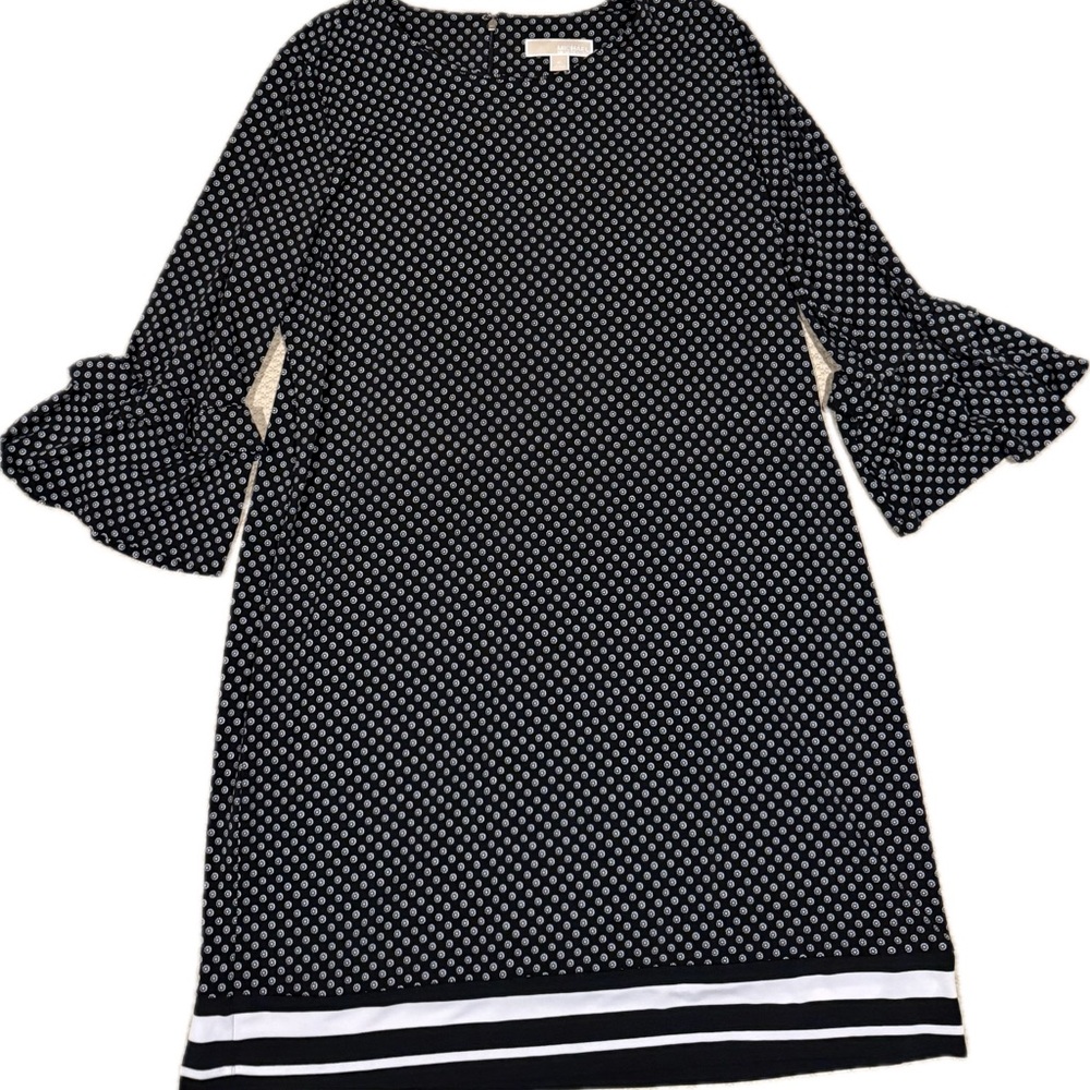 Michael Kors Black and White Polka Dot Dress